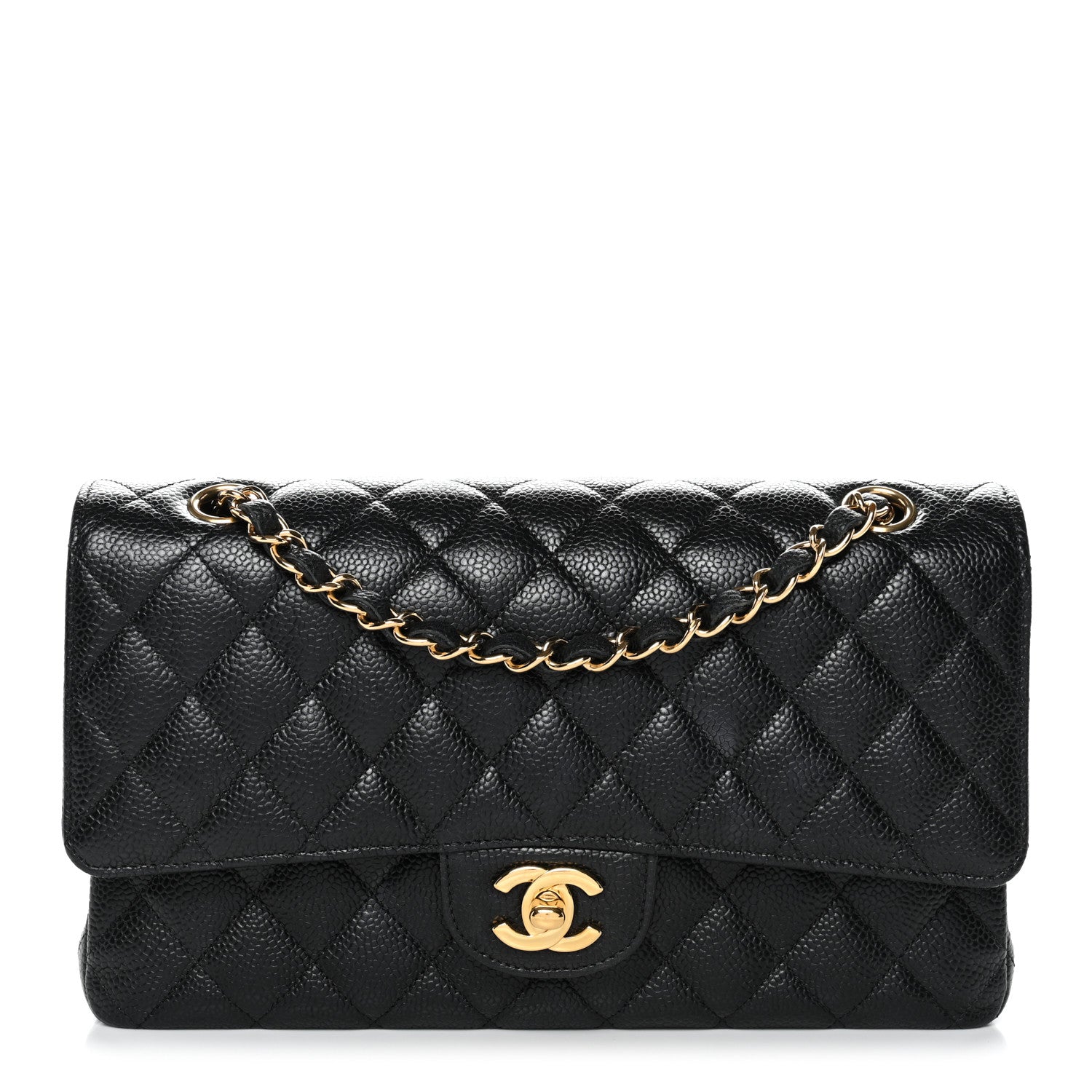 Chanel Caviar Quilted Medium Double Flap Black 1 of 10