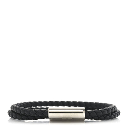 Hermes Swift Double Wrap Cord Tournis Tresse Bracelet  Black 1 of 4