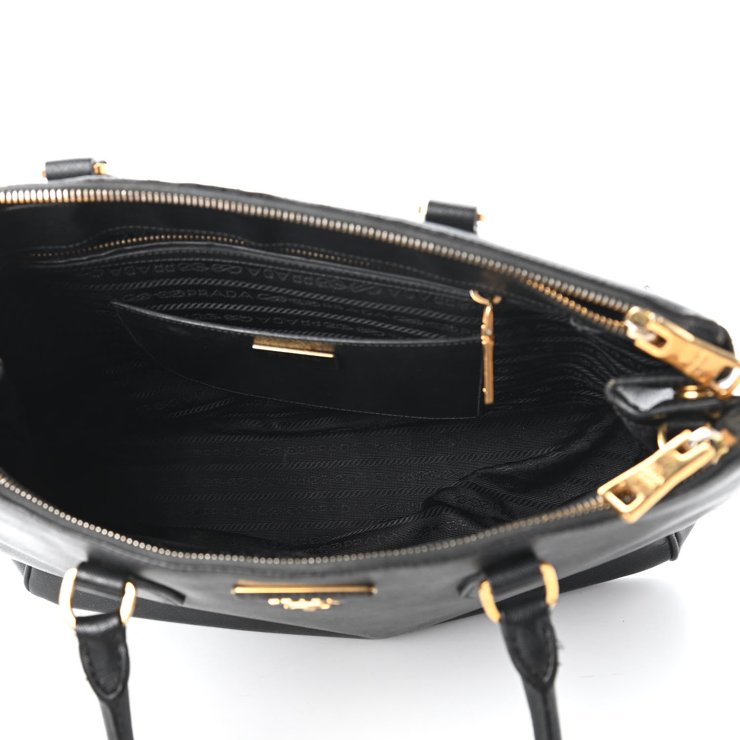 Prada Saffiano Medium Galleria Double Zip Tote Black 5 of 15