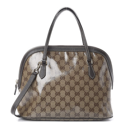 Gucci Crystal Monogram Medium Dome Bag Dark Brown 1 of 8