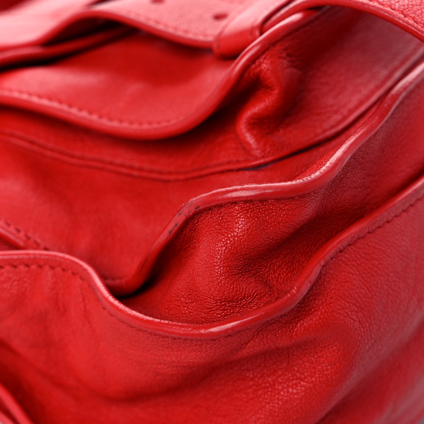 Lambskin Medium PS1 Satchel Bright Red