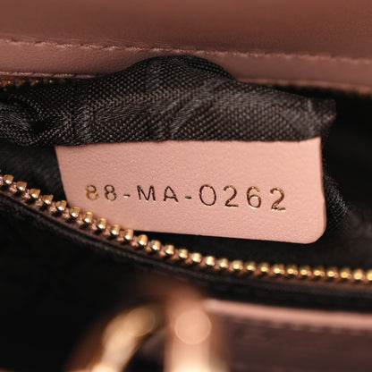 Christian Dior Lambskin Cannage Small My ABCDior Lady Dior Fard 7 of 11
