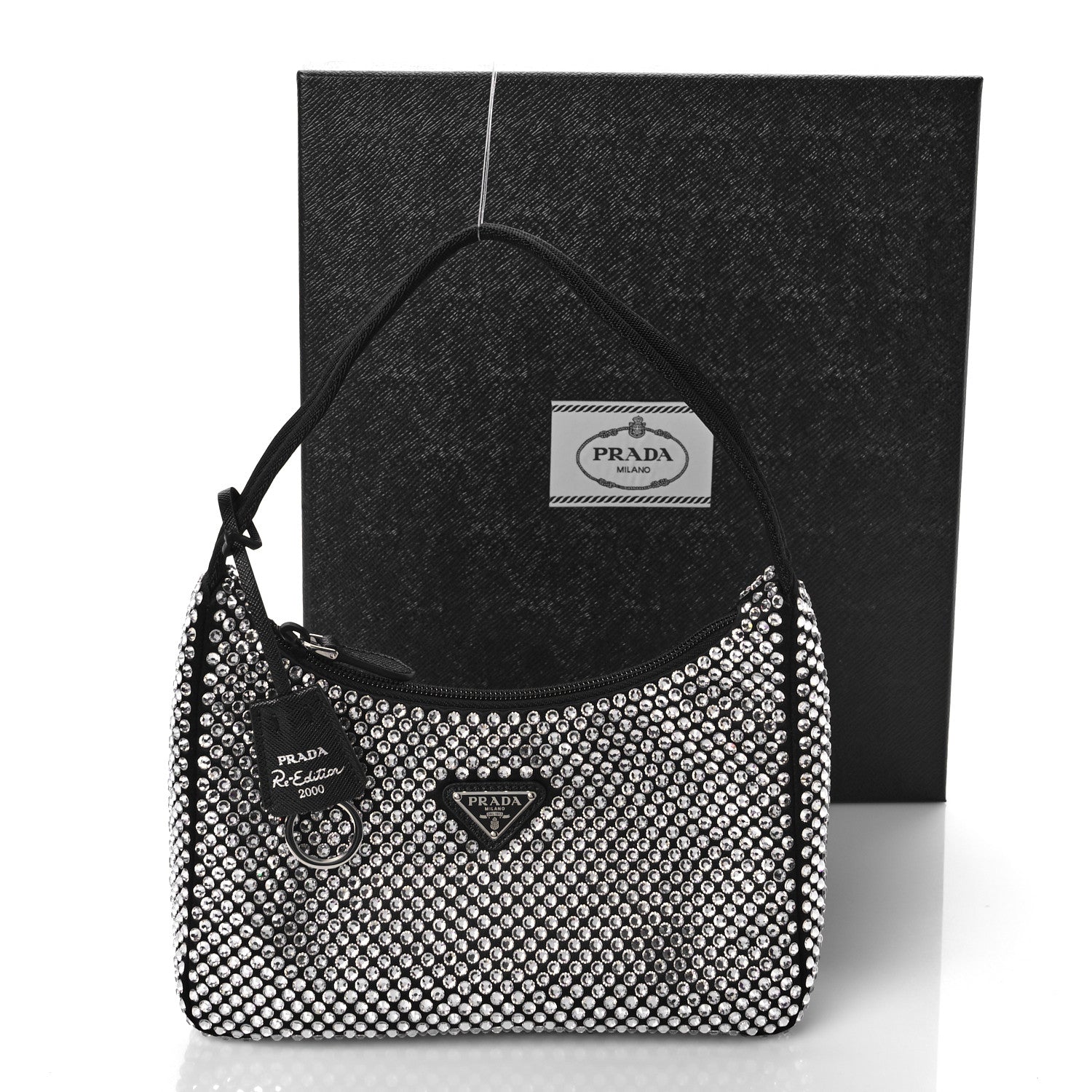 Prada Satin Crystal Mini Re-Edition 2000 Bag Cristal 9 of 9