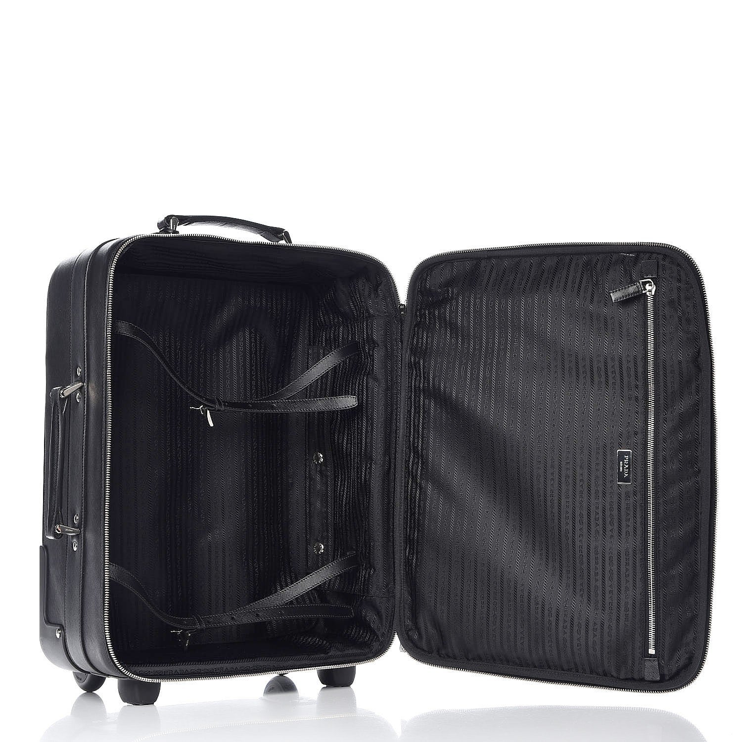 Prada Saffiano Travel Trolley Luggage Black 8 of 11