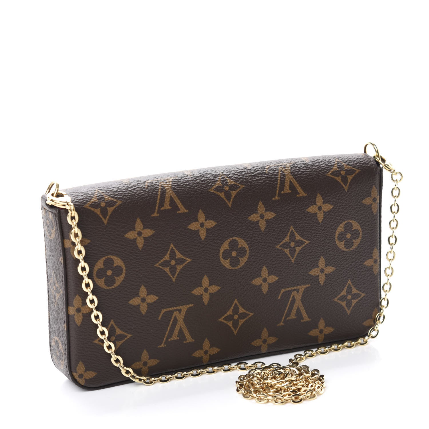 Louis Vuitton Monogram Pochette Felicie Chain Wallet Fuchsia 3 of 11
