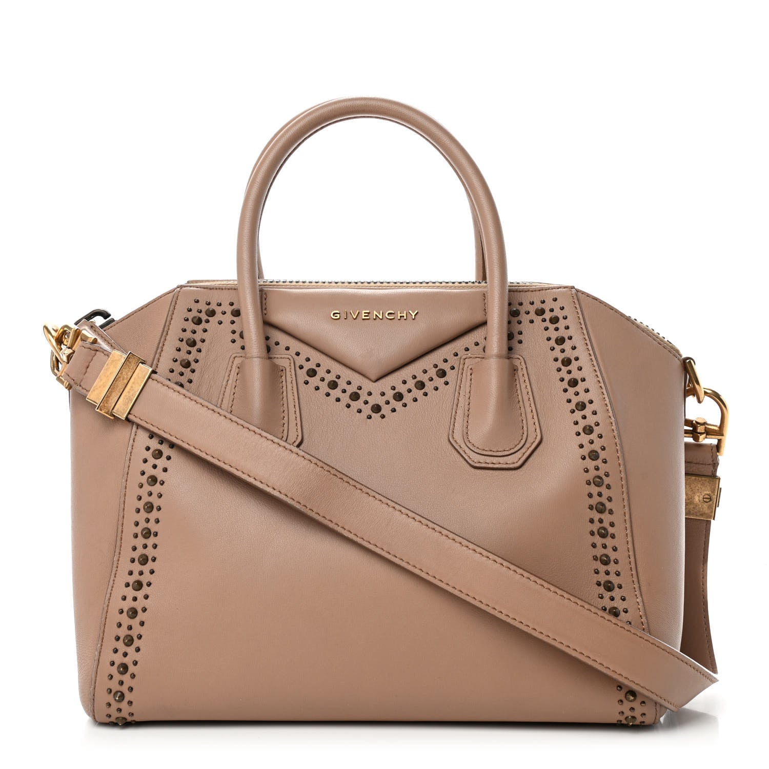 Givenchy Calfskin Small Studded Antigona Beige 1 of 4