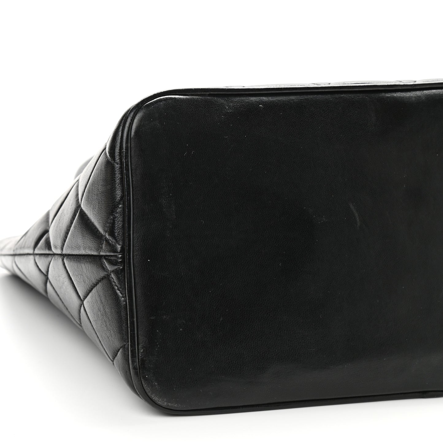 Lambskin Quilted Medallion Tote Black