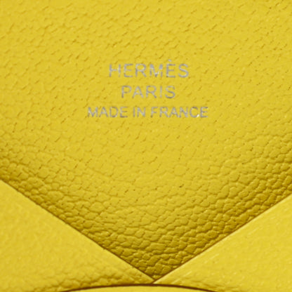 Hermes Chevre Mysore Calvi Card Case Lime 6 of 7