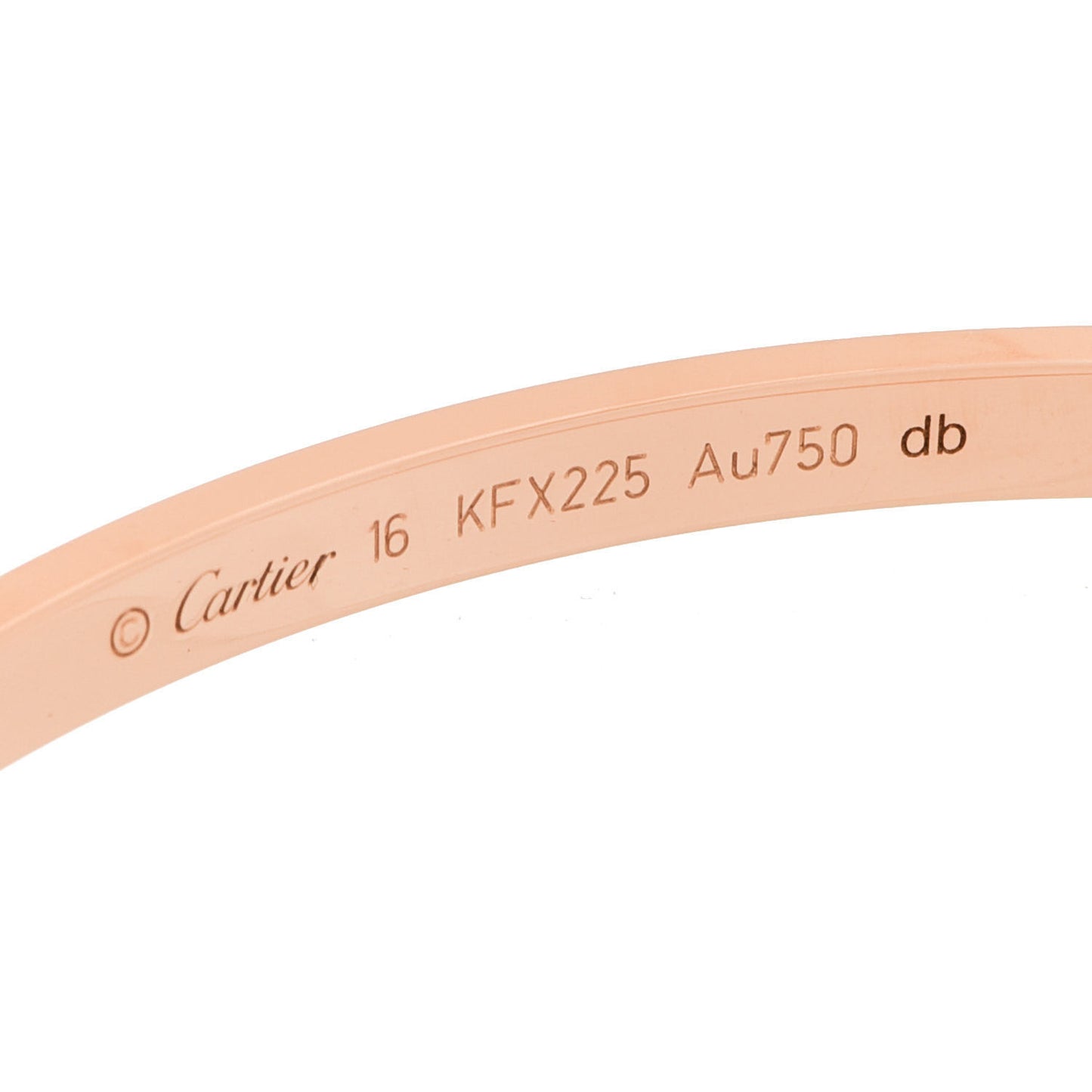 18K Pink Gold Small LOVE Bracelet 16