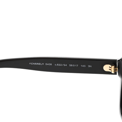 Chanel Acetate Polarized Square Sunglasses 5408 Black 5 of 9