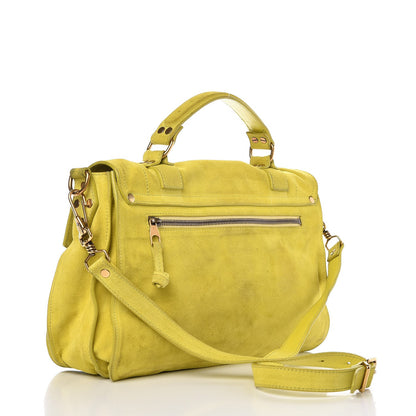 Proenza Schouler Suede Medium PS1 Satchel Citron 3 of 17