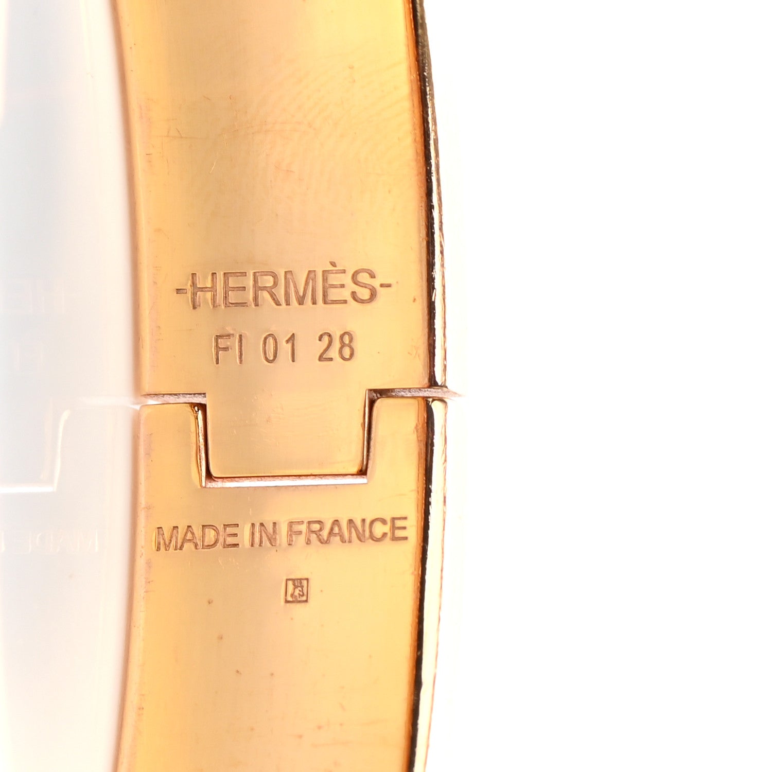 Hermes Enamel Narrow Clic Clac H Bracelet PM White 3 of 3
