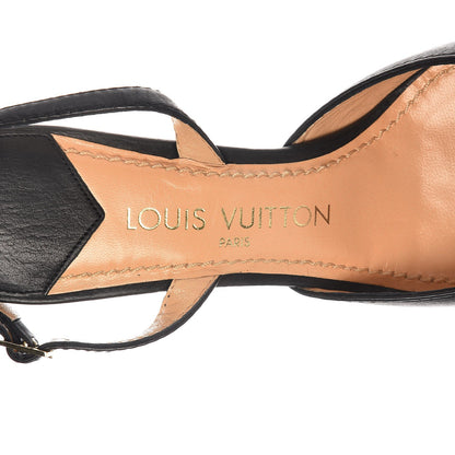 Louis Vuitton Calfskin Slingback Dice Pumps 38 Black 9 of 11