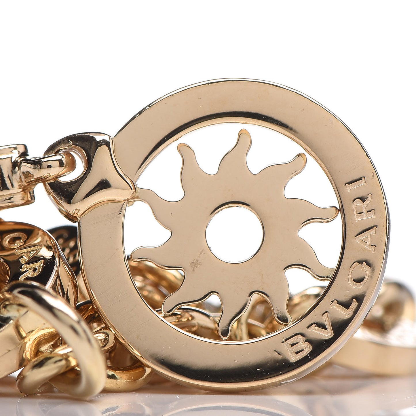 18K Yellow Gold Tondo Sole Charm Bracelet