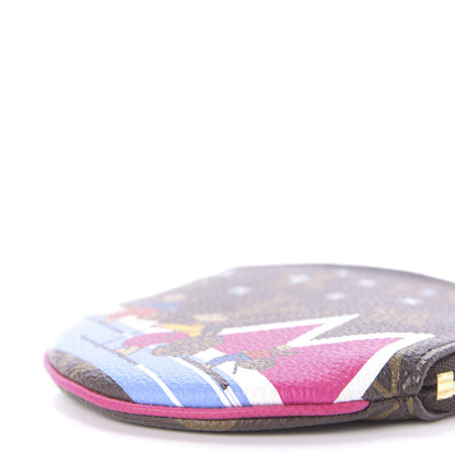 Louis Vuitton Monogram 2018 Christmas Animation Round Coin Purse 6 of 7