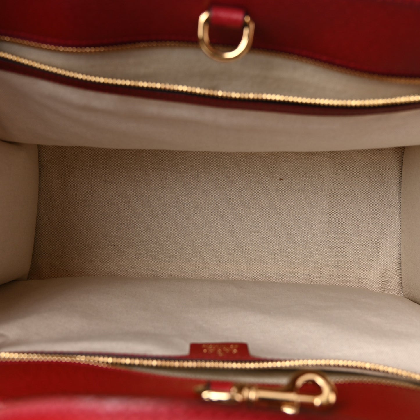 X DORAEMON Mini Vintage GG Supreme Monogram Large Tote Bag Beige Cherry Red