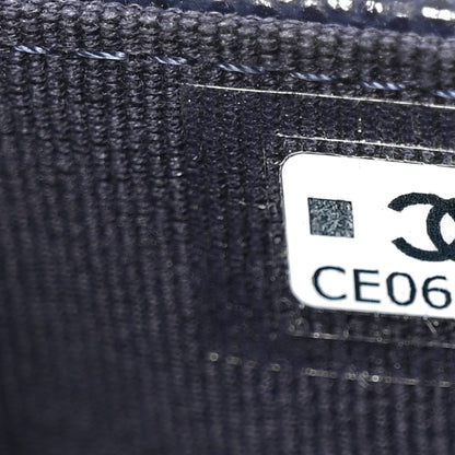 Chanel Caviar Quilted Flap Card Holder Wallet Navy Blue 8 of 9