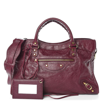 Balenciaga Agneau Classic Gold Hardware City Violet Prune 1 of 10