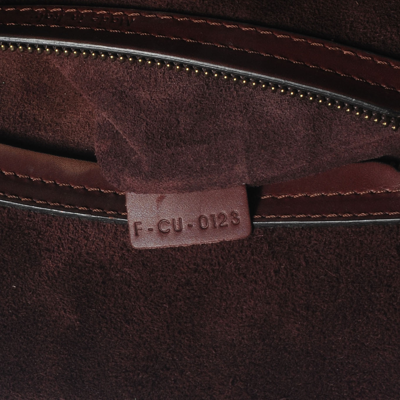 Celine Natural Calfskin Medium Phantom Luggage Burgundy 6 of 7
