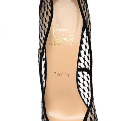 Christian Louboutin Mesh Suede Pigaresille 120 Pumps 38 Black 7 of 7
