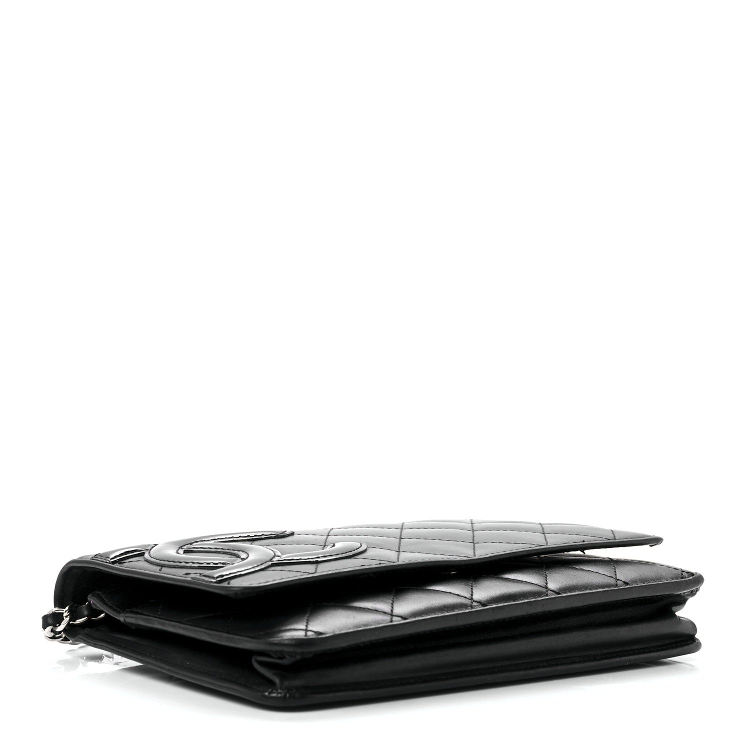 Chanel Calfskin Quilted Cambon Wallet On Chain WOC Black 4 of 12