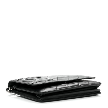 Chanel Calfskin Quilted Cambon Wallet On Chain WOC Black 4 of 12