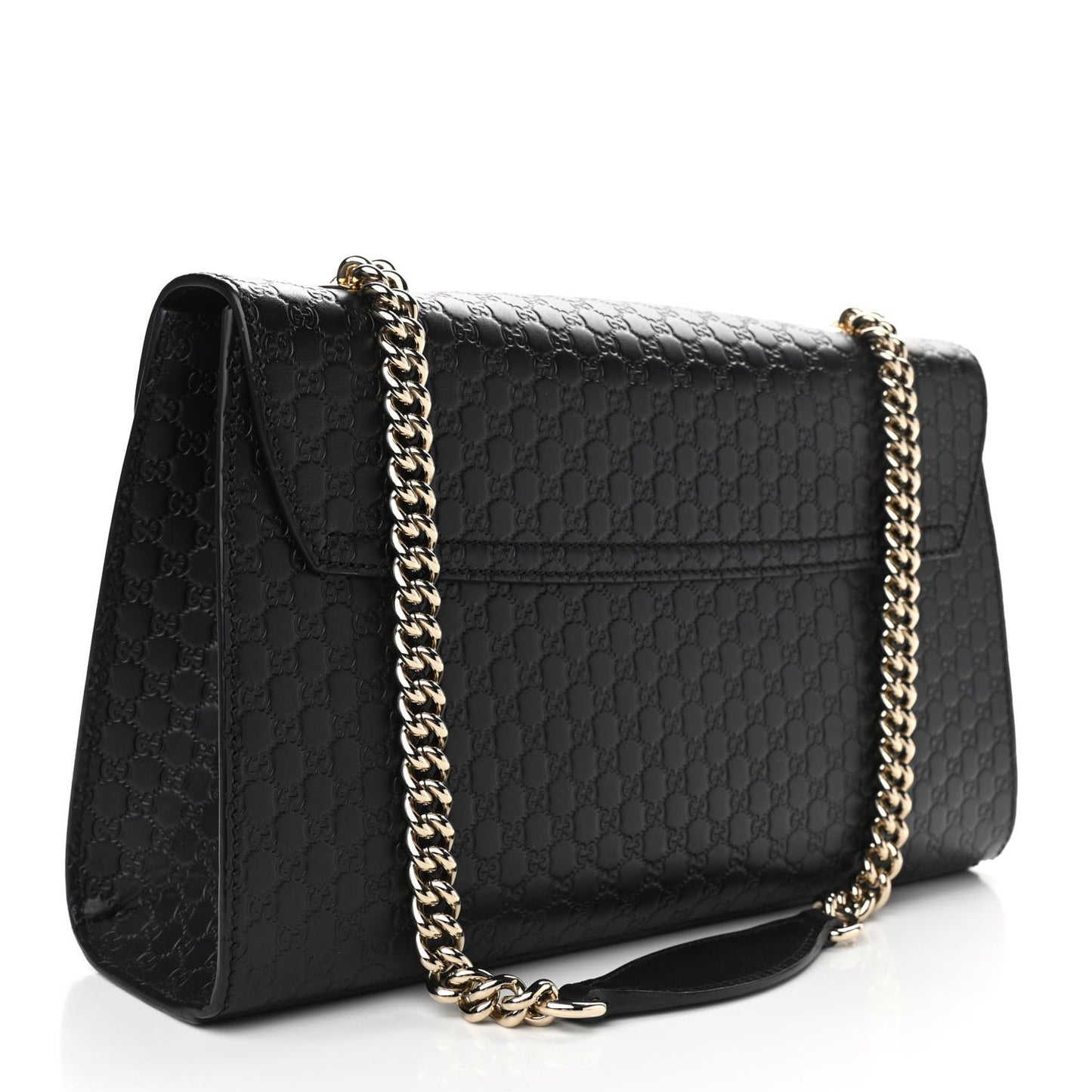 Microguccissima Medium Emily Chain Shoulder Bag Black