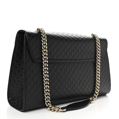 Gucci Microguccissima Medium Emily Chain Shoulder Bag Black 3 of 10