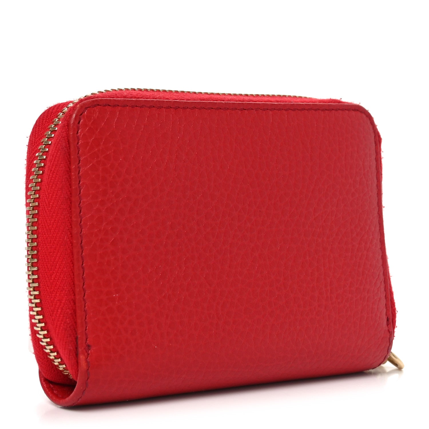 Gucci Pebbled Calfskin Small Soho Zip Around Wallet Red 3 of 8