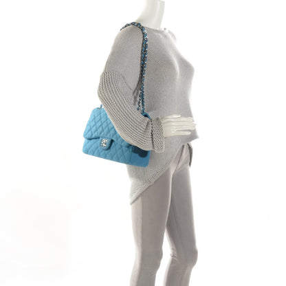 Chanel Iridescent Caviar Jumbo Double Flap Blue 2 of 7