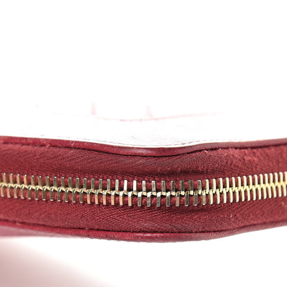 Chanel Sheepskin Chevron Quilted Mademoiselle Vintage Zip Around Wallet Dark Pink 15 of 20