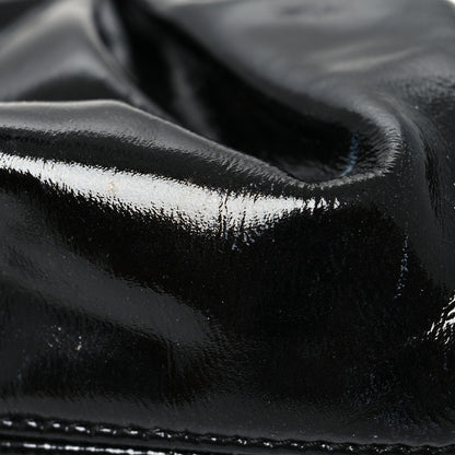 Chanel Vinyl Diamond Kiss Lock Clutch Black 12 of 14