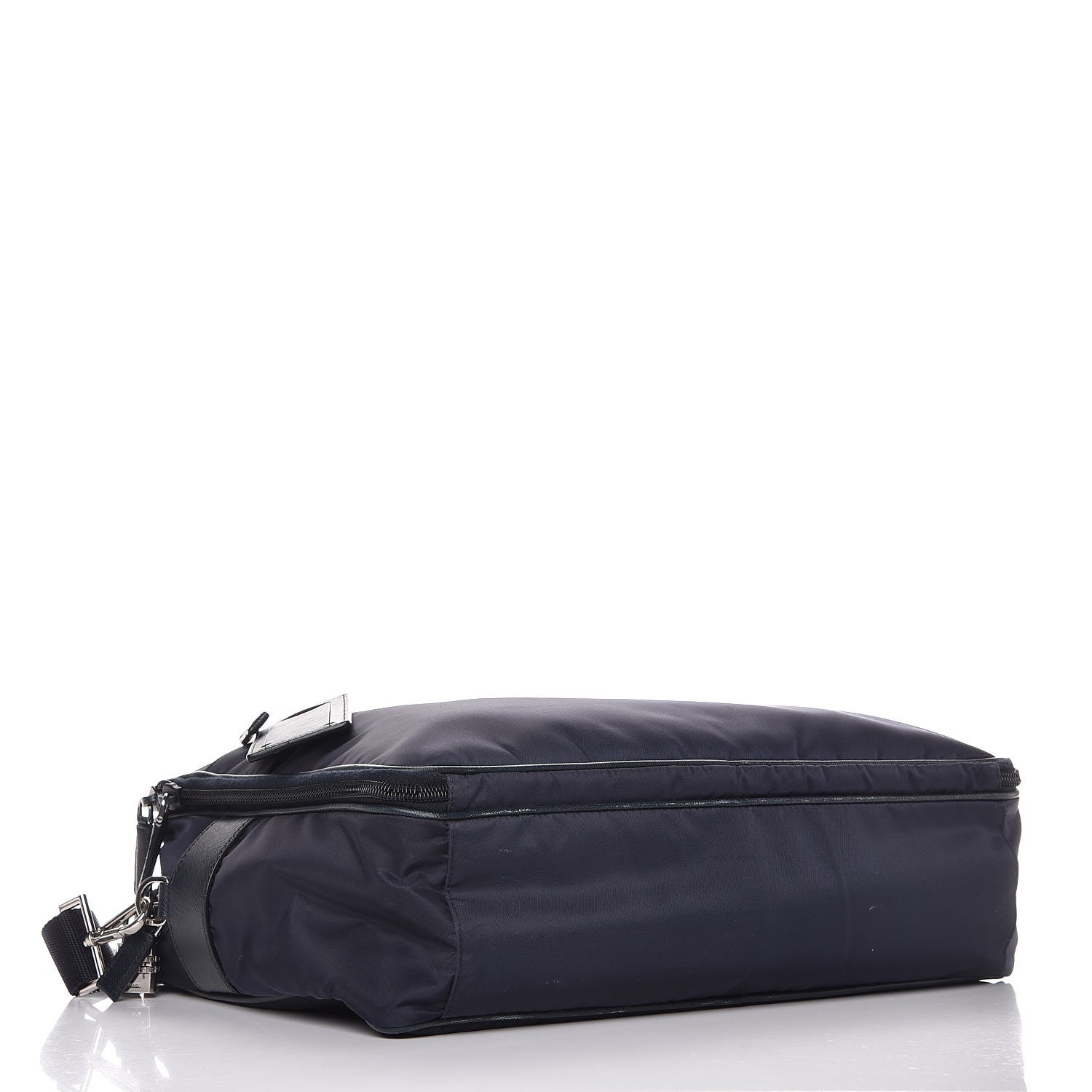 Prada Tessuto Nylon Saffiano Travel Briefcase Blue 4 of 12