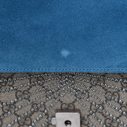 Gucci GG Supreme Monogram Angry Cat Embroidered Medium Dionysus Shoulder Bag Beige Ultramarine 10 of 10