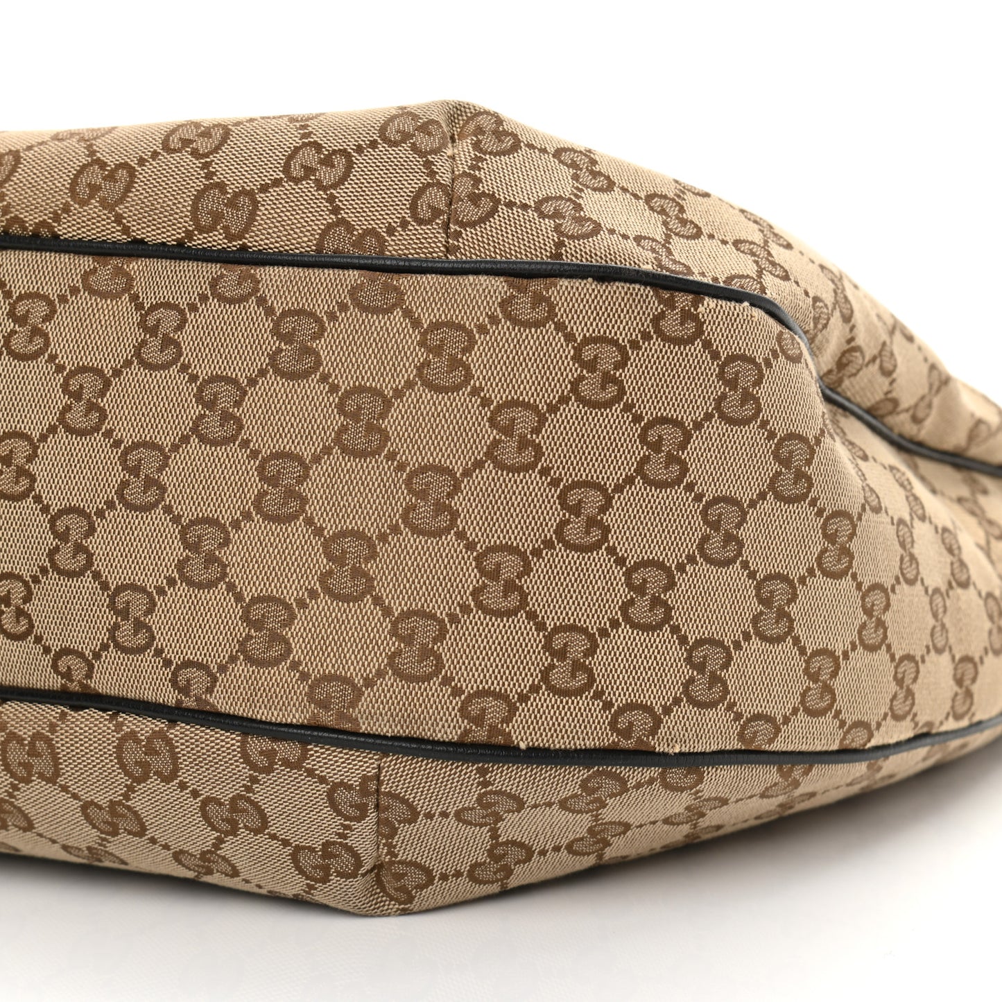 Monogram Large New Ladies Web Hobo Dark Brown