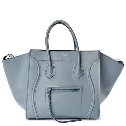 Celine Grained Calfskin Medium Phantom Luggage Sky Blue 1 of 10