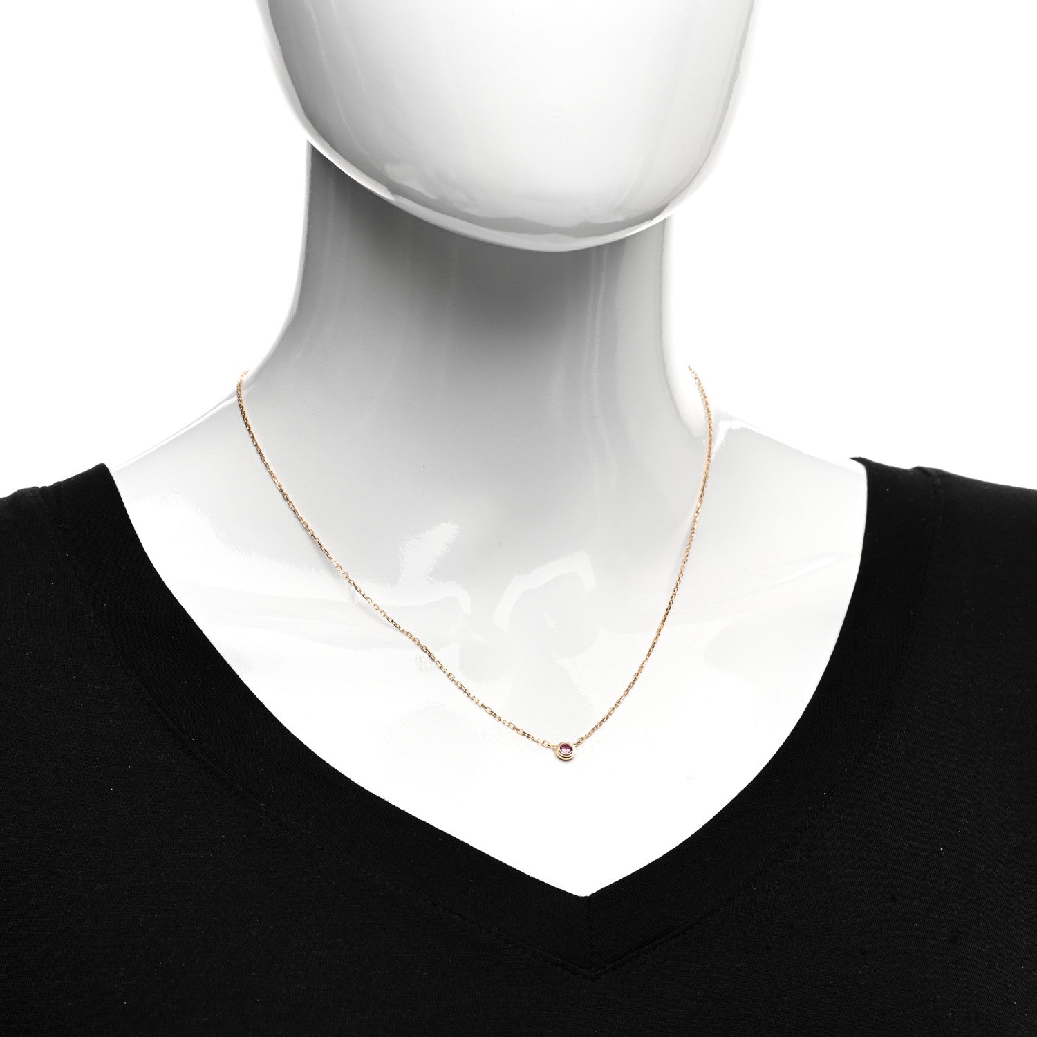 Cartier 18K Pink Gold Pink Sapphire D'Amour Pendant Necklace 2 of 5
