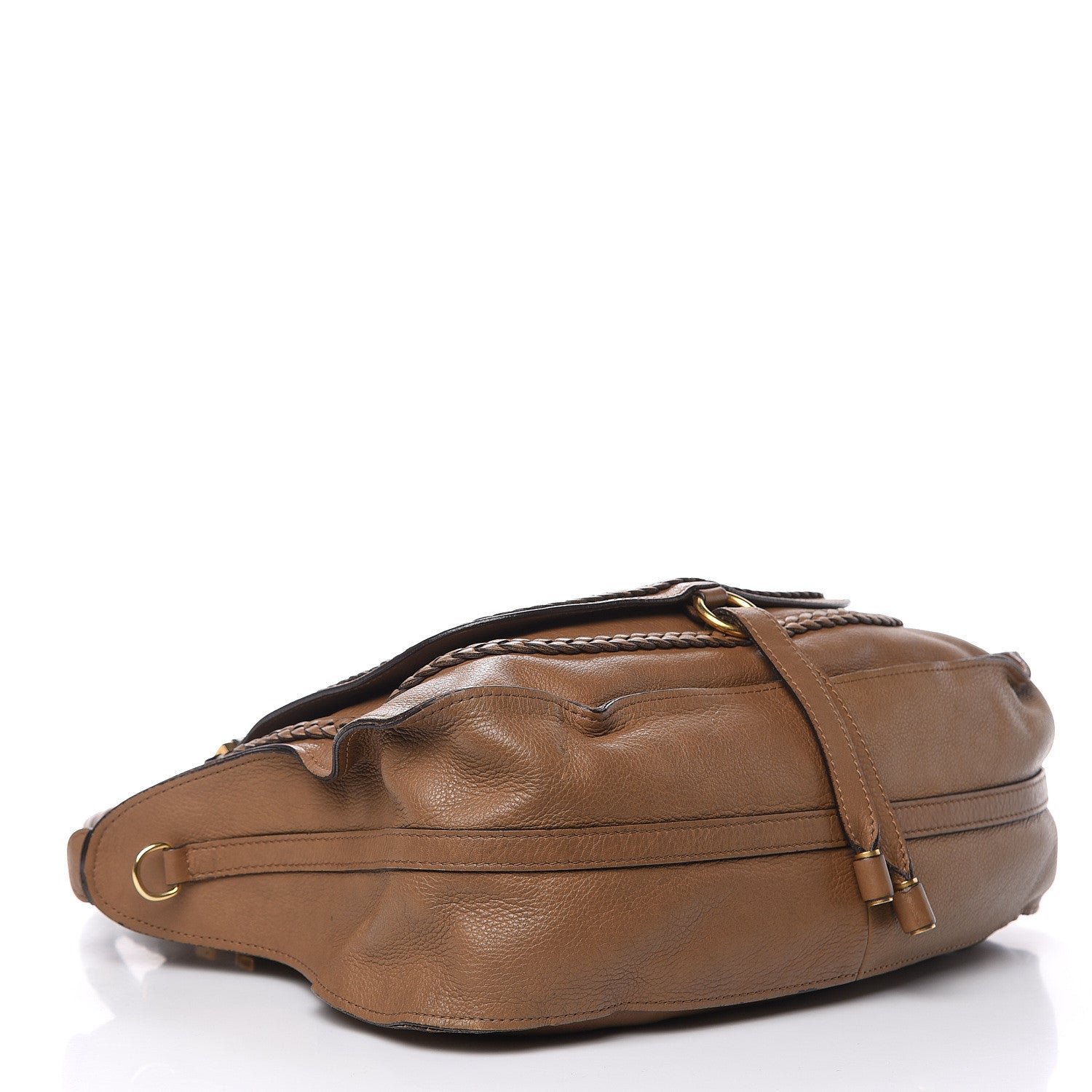 Chloe Calfskin Braided Medium Marcie Satchel Nut 4 of 19