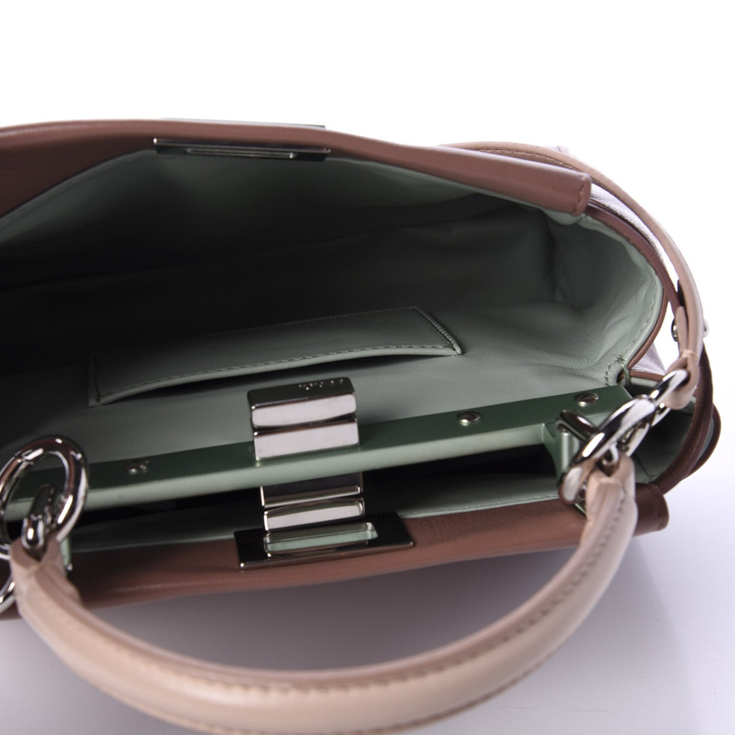 Nappa Colorblock Mini Peekaboo Iconic Satchel English Rose Plaster Oxigen