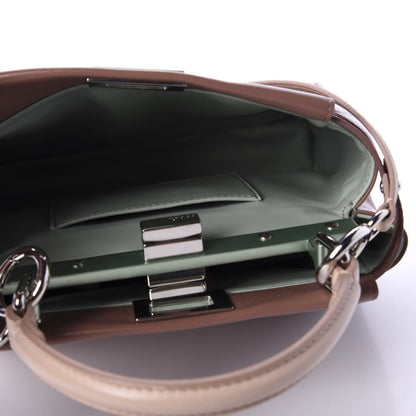 Fendi Nappa Colorblock Mini Peekaboo Iconic Satchel English Rose Plaster Oxigen 6 of 13