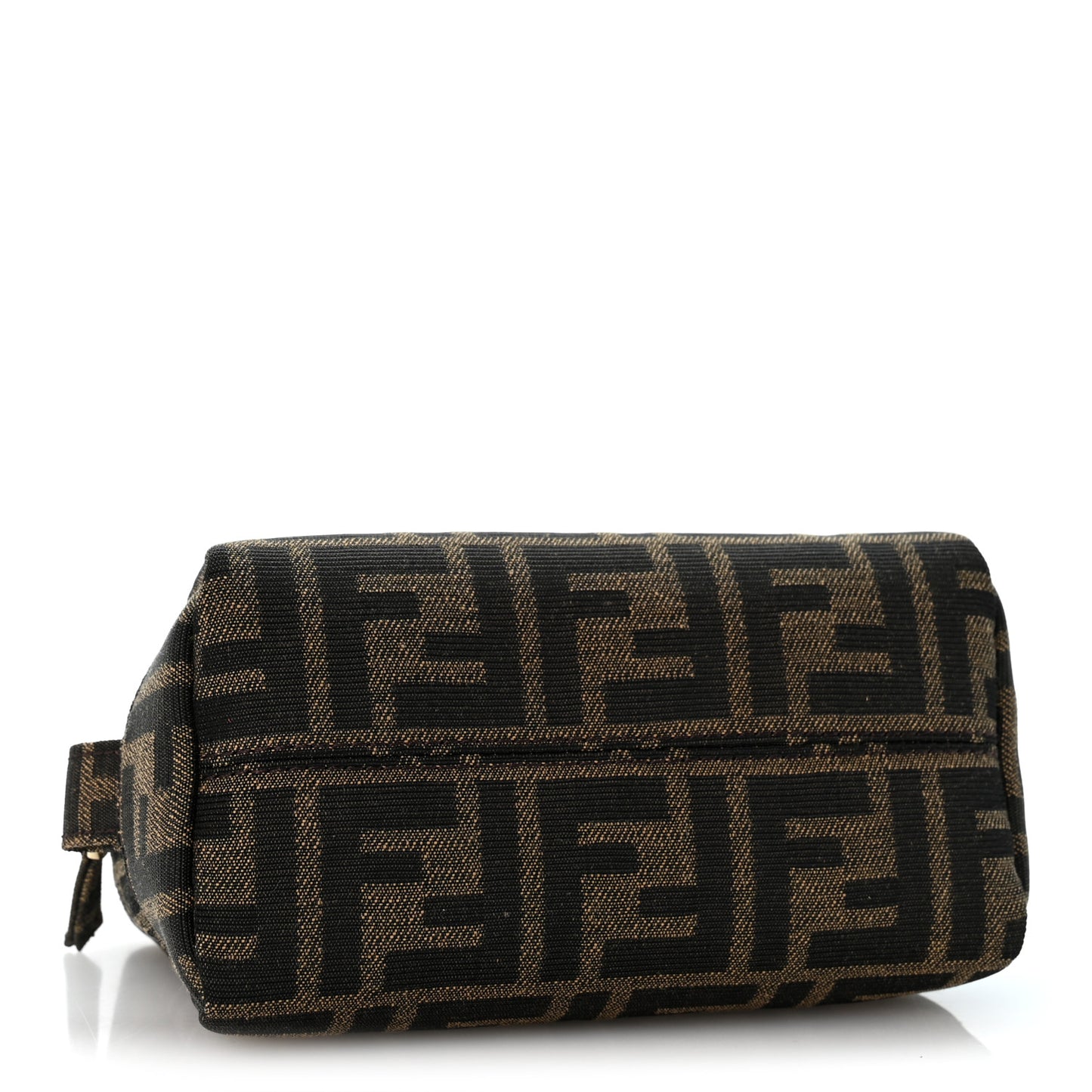 Fabric Jacquard FF 1974 Small Trapezoid Beauty Pouch Tobacco Moro Black