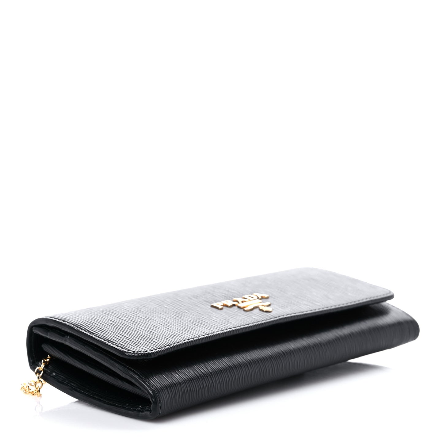 Vitello Move Bi-Color Continental Flap Travel Wallet Black Lacca