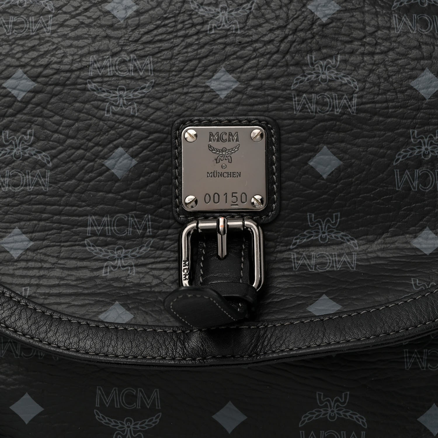 MCM Visetos Medium Satchel Black 7 of 12