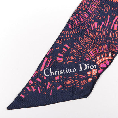 Christian Dior Silk Animals Lion Mitzah Scarf Pink 3 of 3