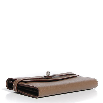 Hermes Chevre Mysore Kelly Longue Wallet Etoupe 4 of 16