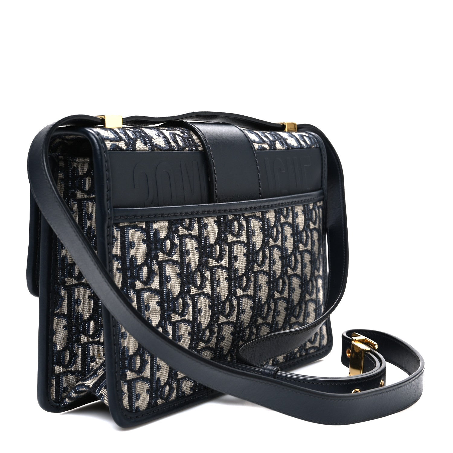 Christian Dior Oblique 30 Montaigne Flap Bag Blue 3 of 11