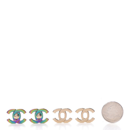 Chanel Metal CC Turnlock Interchangeable Earrings Gold 2 of 7