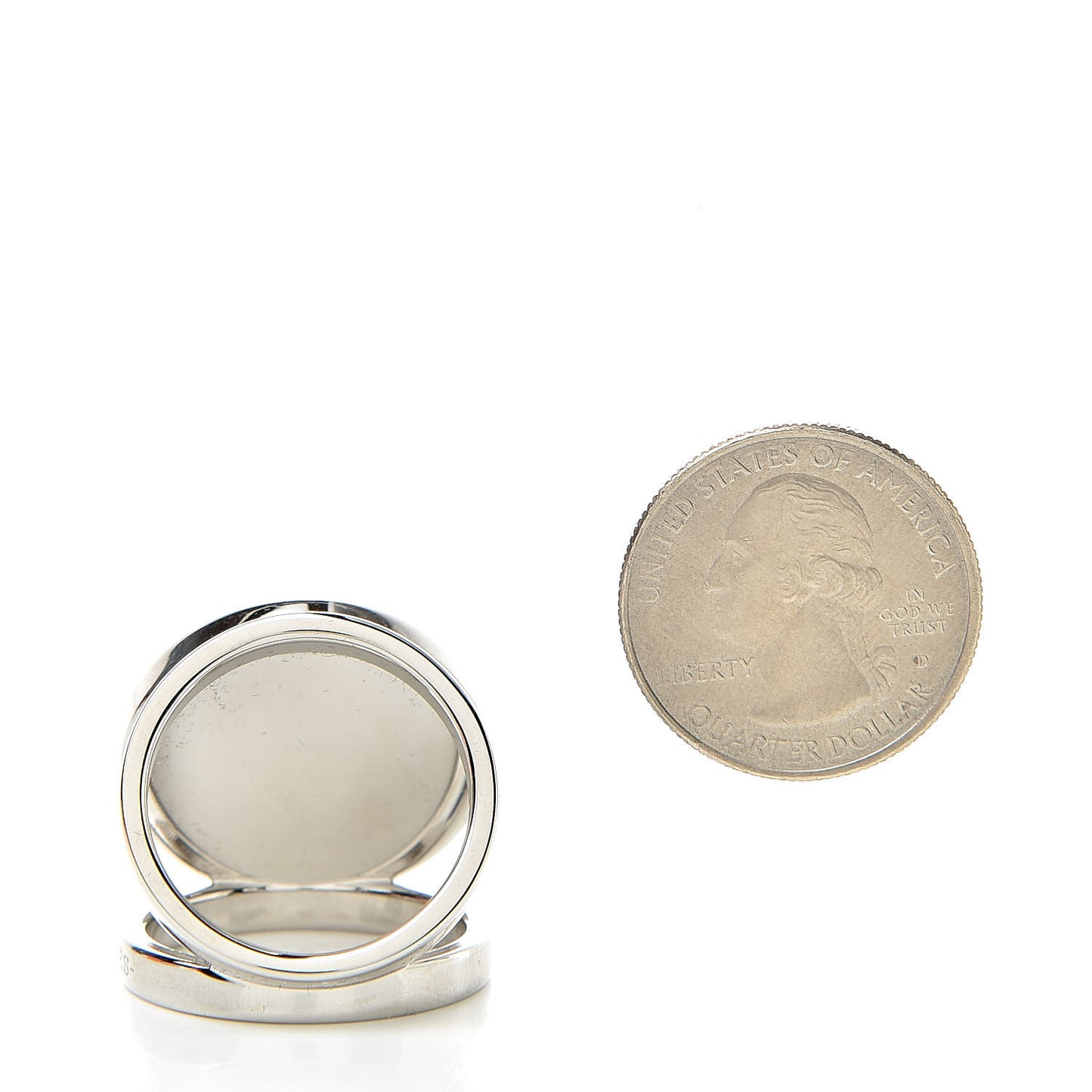 Lacquered Palladium Silver Plated Horse Scarf Ring