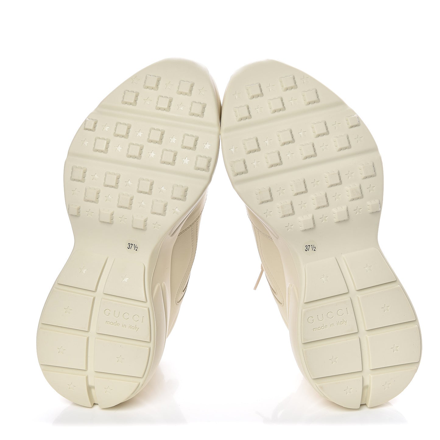 Calfskin Logo Womens Rhyton Sneakers 37.5 Ivory