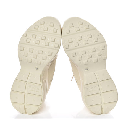 Gucci Calfskin Logo Womens Rhyton Sneakers 37.5 Ivory 5 of 8